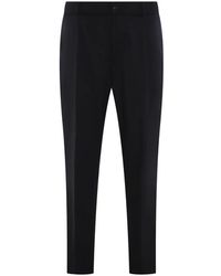 Moncler - Broeken ,Blauw ,Blauwe Logo Patch Broek - Lyst