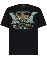 Balmain - Vintage schwarzes t-shirt mit western-print - Lyst
