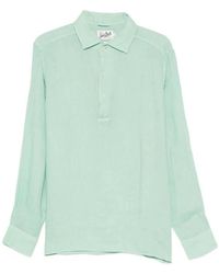 MC2 Saint Barth - Tops ,Blauw ,Linnen Raphael Polo Long - Lyst