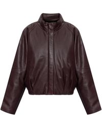 IRO - Jassen ,Rood ,Leather Jassen - Lyst