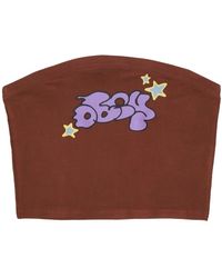 Obey - Tops ,Bruin ,Rayon Sepia Multi Bandeau Tube Top - Lyst