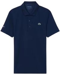 Lacoste - Tops ,Blauw ,Leer T-Shirts En Polo's Blu - Lyst