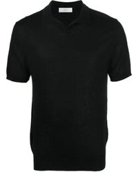 Mauro Ottaviani - Schwarzes seiden-poloshirt - Lyst