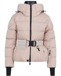 Moncler - Jassen ,Roze ,Polyester Bouquetin Hooded Insulated Ski Jacket - Lyst