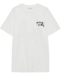 Anine Bing - Tops ,Wit ,Katoen Walker Empowerment T-Shirt - Lyst