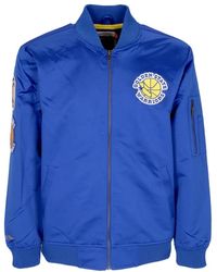 Mitchell & Ness - Jassen ,Blauw ,Satijn Nba Lichtgewicht Satijnen Bomberjack - Lyst