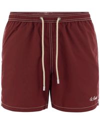 MC2 Saint Barth - Rode Polyester Zwemkleding Met Trekkoord - Lyst