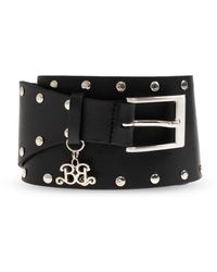 Gestuz - Accessoires ,Zwart ,Leer Gzstuds Riem - Lyst