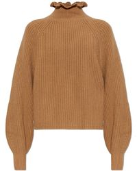 Max Mara - Truien & Vesten ,Bruin ,Wol Wool Turtleneck Sweater Pontile - Lyst