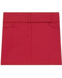 Courreges - Rokken ,Rood ,Katoen Rode Mini Rok Met Zakken - Lyst