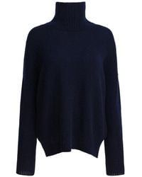 Lisa Yang - Blauwe Kasjmier Gebreide Trui Sweater - Lyst