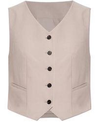 AllSaints - Jassen ,Paars ,Leer Aleida Lichtgewicht Tri Vest - Lyst