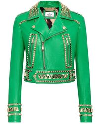 Philipp Plein - Cropped Lederjacke Gothic Plein - Lyst