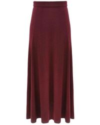 Zimmermann - Rokken ,Rood ,Wol Rebellion Merino Midi Rok - Lyst