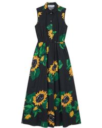 Moschino - Abito Lungo Stampa Girasoli - Lyst