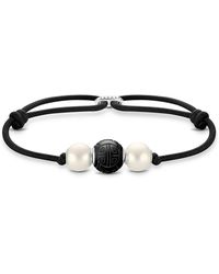 Thomas Sabo - Accessoires ,Zwart ,Kralenarmband Zwart, Wit A2076-451-11-L22V - Lyst