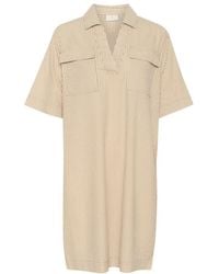 Kaffe - Gestreepte Jurk Chinchilla Wit Streep - Lyst