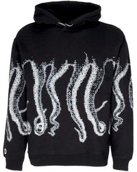 Octopus - Schwarzer Outline Hoodie Mit Tentakel-Logo - Lyst