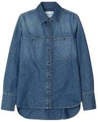 Closed - Overhemden ,Blauw ,Denim Denim Overhemd Met Zakken - Lyst