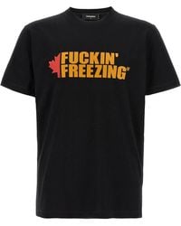 DSquared² - Cool Fit Katoenen T-Shirt Met Ronde Hals - Lyst