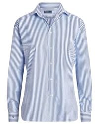Polo Ralph Lauren - Camicia in popeline di cotone a righe - Lyst