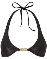 Gcds - Badmode ,Zwart ,Polyester Metallic Logo Clip Bikini Bra - Lyst