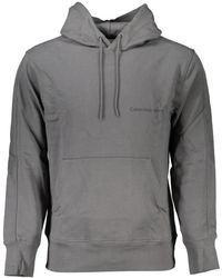 Calvin Klein - Hoodie Van Geborsteld Katoen - Lyst