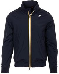K-Way - Jassen ,Blauw ,Katoen Amaury Jacket - Lyst