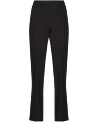 Elena Miro - Broeken ,Zwart ,Slim Fit Milano Broek Met Elastische Taille - Lyst