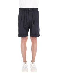 Herno - Korte Broeken ,Blauw ,Katoen Blauwe Bermuda Jogger Superlicht Katoenen Shorts - Lyst