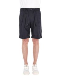 Herno - Korte Broeken ,Blauw ,Katoen Blauwe Bermuda Jogger Superlicht Katoenen Shorts - Lyst