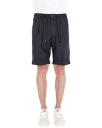 Herno - Korte Broeken ,Blauw ,Katoen Blauwe Bermuda Jogger Superlicht Katoenen Shorts - Lyst