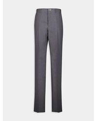Givenchy - Broeken ,Grijs ,Wol Slim-Fit Wol Maatwerk Broek - Lyst