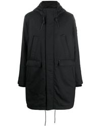 Moose Knuckles - Zwarte Parka Jas Met Capuchon - Lyst
