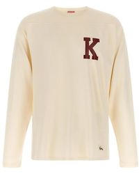 KENZO - Tops ,Katoen Varsity Long-Sleeve T-Shirt - Lyst