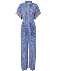 Lolly's Laundry - Jumpsuits & Playsuits ,Blauw ,Etnisch Geïnspireerde Jumpsuit - Lyst