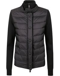 Moncler - Jassen ,Zwart ,Wol Tricot Cardigan - Lyst