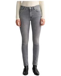 GANT - Jeans stretch slim fit farla - Lyst