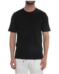 Kiton - Tops ,Zwart ,Katoen Katoenen Logo T-Shirt, Regular Fit - Lyst