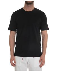 Kiton - Tops ,Zwart ,Katoen Katoenen Logo T-Shirt, Regular Fit - Lyst