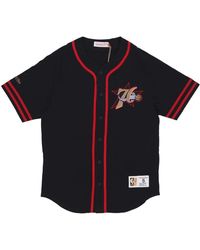 Mitchell & Ness - Fitness ,Zwart ,Katoen Nba Mode Katoenen Jas Vintage Logo - Lyst