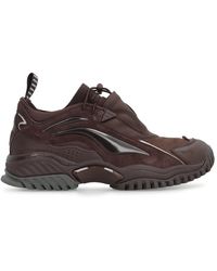 Random Identities - Schoenen ,Bruin ,Lage Sneakers Met Technische Stof - Lyst