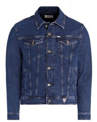 Guess - Slim Denim Trucker Jacket - Lyst
