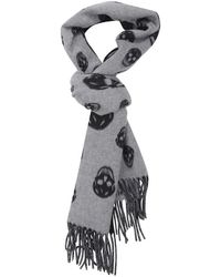 McQueen - Double Face Skull Scarf - Lyst