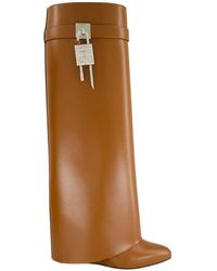 Givenchy - Schoenen ,Bruin ,Leer Shark Lock Boots - Lyst