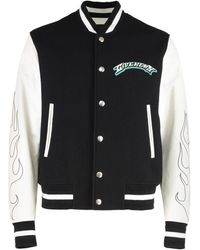 Givenchy - Woll-Leder Bomberjacke Rippbündchen - Lyst