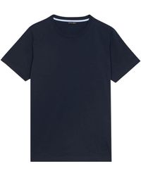 Brooks Brothers - T-shirt in cotone blu con scollo a giro - Lyst