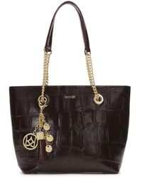 Kazar - Elegante Burgunderfarbene Handtasche Mit Geprägtem Muster - Lyst