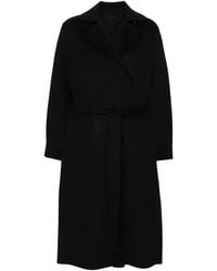 KENZO - Jassen ,Zwart ,Wol Dubbelbreasted Wollen Jas - Lyst
