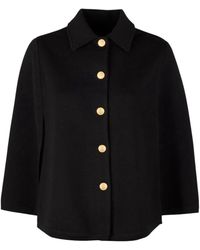 Stenströms - Merino Wollen Cape Met Gouden Details - Lyst